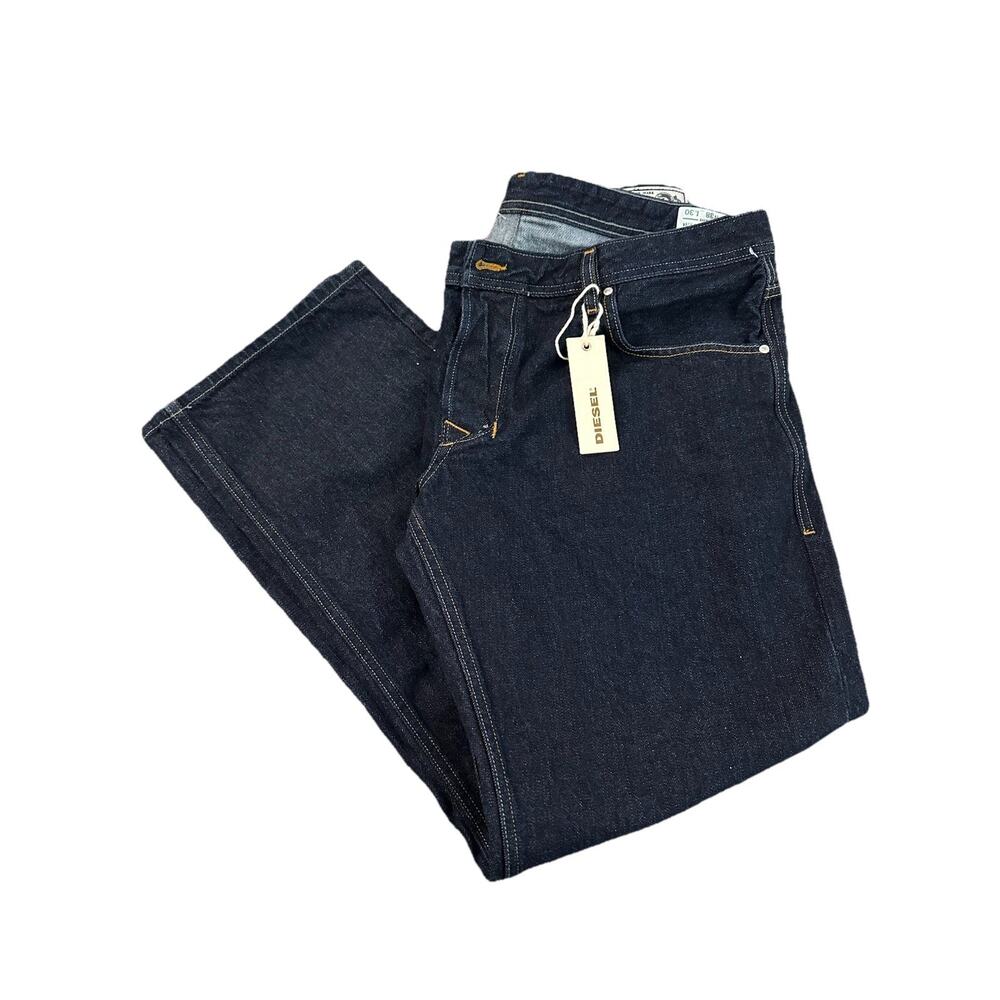 Diesel Jeans Mens 38x30 Denim Larkee Regular Fit Straight Leg Button Fly
